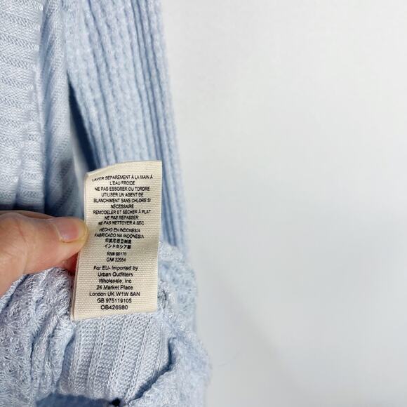 Free People XSmall XS Light Blue Ventura Long Sleeve Thermal Top Scoop Neck - Picture 7 of 7